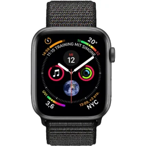 Apple Watch Serie 4 GPS, 44 mm Aluminium-Gehäuse, Sport-Loop / -Armband