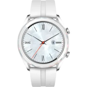 Huawei Watch GT Elegant, 42 mm Edelstahlgehäuse, Fluorkautschukband