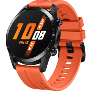 Huawei Watch GT2 Sport Edition, 46-mm-Edelstahlgehäuse, Fluorkautschukarmband