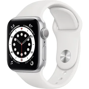 Apple Watch Series 6 GPS, Silver Aluminium case and sport band, 40mm