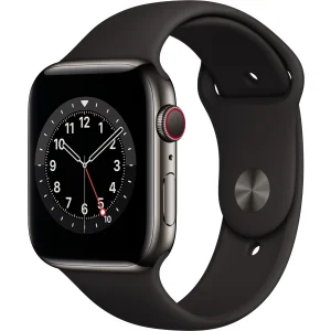 Apple Watch Series 6 GPS + Cellular , 40-mm-Edelstahlgehäuse, Sportarmband