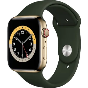 Apple Watch Series 6 GPS + Cellular , 44-mm-Edelstahlgehäuse, Sportarmband
