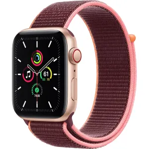 Apple Watch SE GPS + Cellular, 40 mm Aluminiumgehäuse, Sportschlaufe / -band