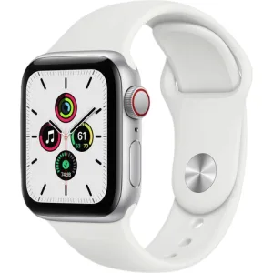 Apple Watch SE GPS, 44 mm Aluminium-Gehäuse, Sportarmband