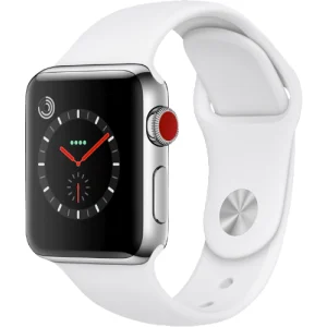 Apple Watch Series 3 GPS + Cellular, 38 mm Edelstahlgehäuse, Sportarmband