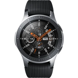 Samsung Galaxy Watch LTE, 46 mm Edelstahlgehäuse, Silikonarmband