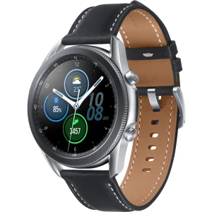 Samsung Galaxy Watch3, 45mm Stainless steel case, Real leather band