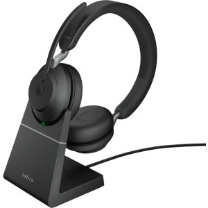 Jabra Evolve2 65 MS Stereo (USB-A) (inkl. Ladestation) Kabellose Büro-Kopfhörer
