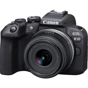 Canon EOS R10 Systemkamera, mit Objektiv RF-S 18-45mm f/4.5-6.3 IS STM + EF-EOS R Adapter