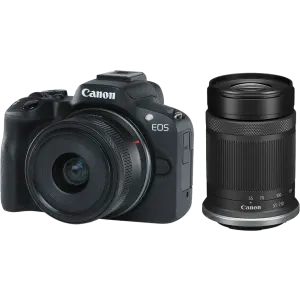 Kit Canon EOS R50 + RF-S 18-45mm f/4.5-6.3 IS STM + RF-S 55-210mm f/5-7.1 IS STM