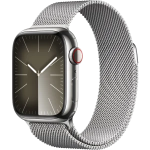 Apple Watch Series 9 GPS + Cellular, Stainless Steel Case, 41mm