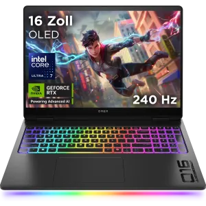 HP OMEN Max 16-ah0073ng Gaming-Laptop - Intel® Core™ Ultra 7-255HX - 32 GB - 2 TB SSD - NVIDIA® GeForce® RTX™ 5070 Ti - Deutsch (QWERTZ)