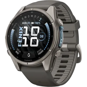 Garmin Fenix ​​9 Smartwatch, Gehäuse aus faserverstärktem Polymer mit Titanlünette, 43 mm
