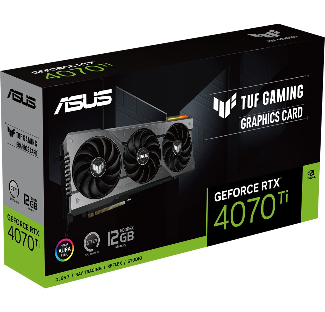 Black ASUS TUF Gaming GeForce RTX 4070 Ti 12GB Graphics Card.7