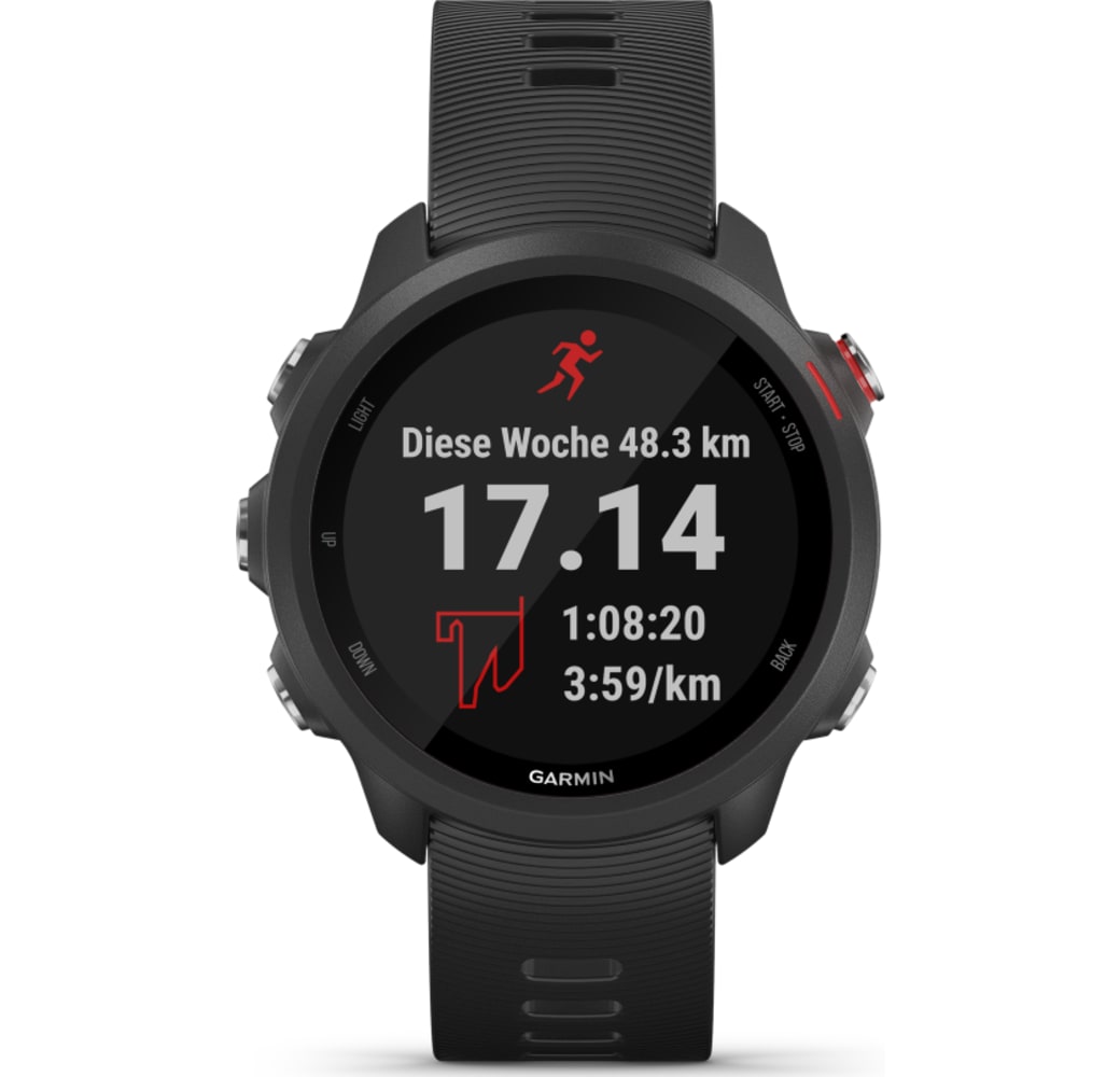 Black Garmin Forerunner 245 smartwatch, thermoplastisch, 42,3 mm.1