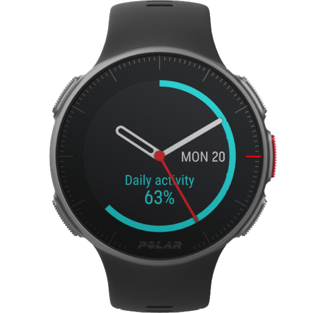 Black Polar Vantage V HR Smartwatch, Stainless Steel, 46mm.3