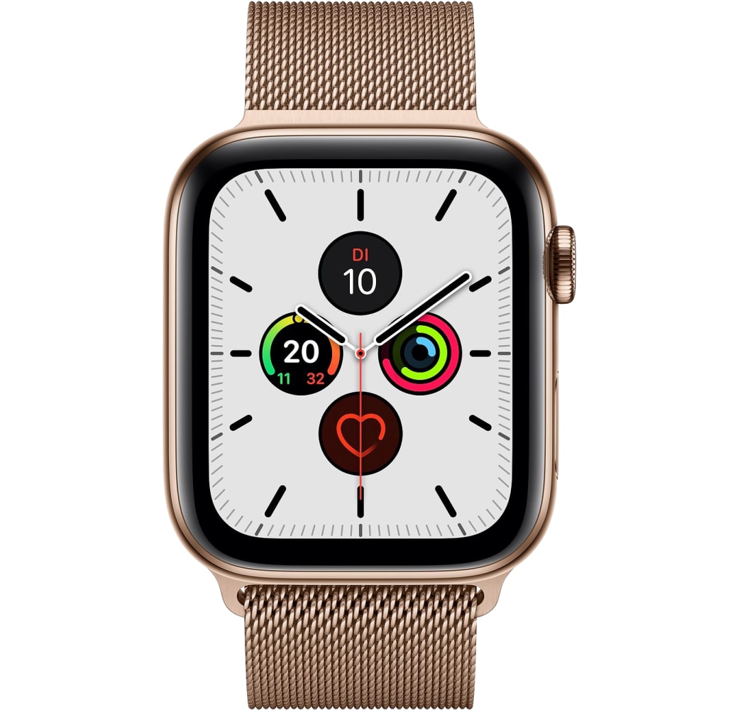 Gold Apple Watch Serie 5 GPS + Cellular, Edelstahlgehäuse,  44 mm.1