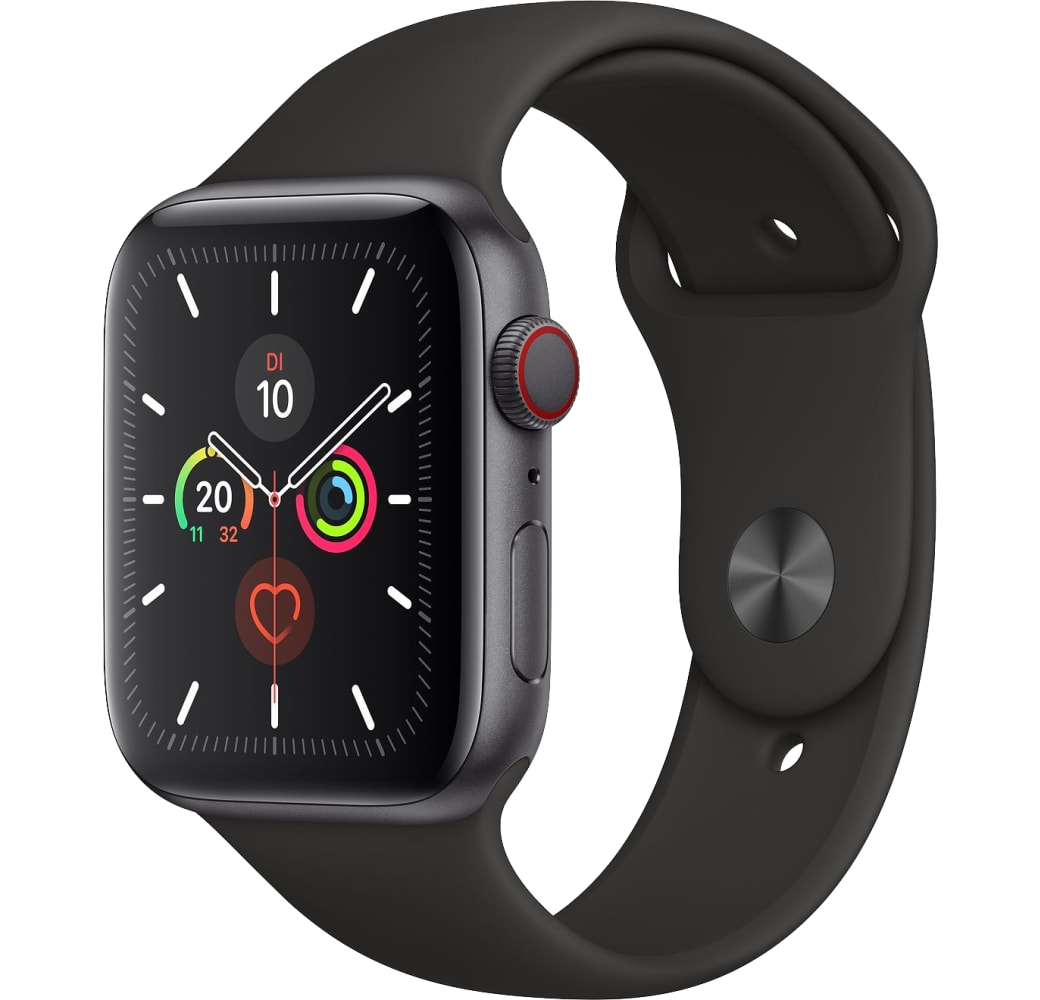 Negro Apple Watch Series 5 GPS + Celular, correa de aluminio, 44 ​​mm.2