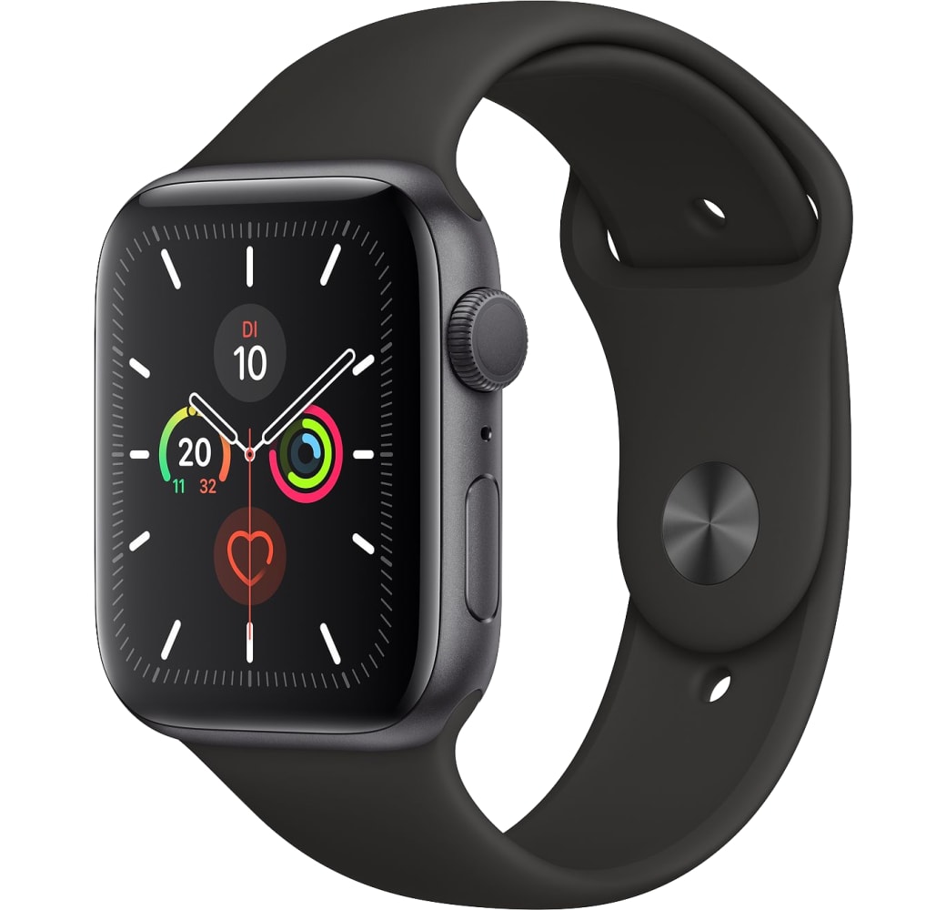Black Apple Watch Series 5 GPS, Aluminium behuizing, 44 mm.2