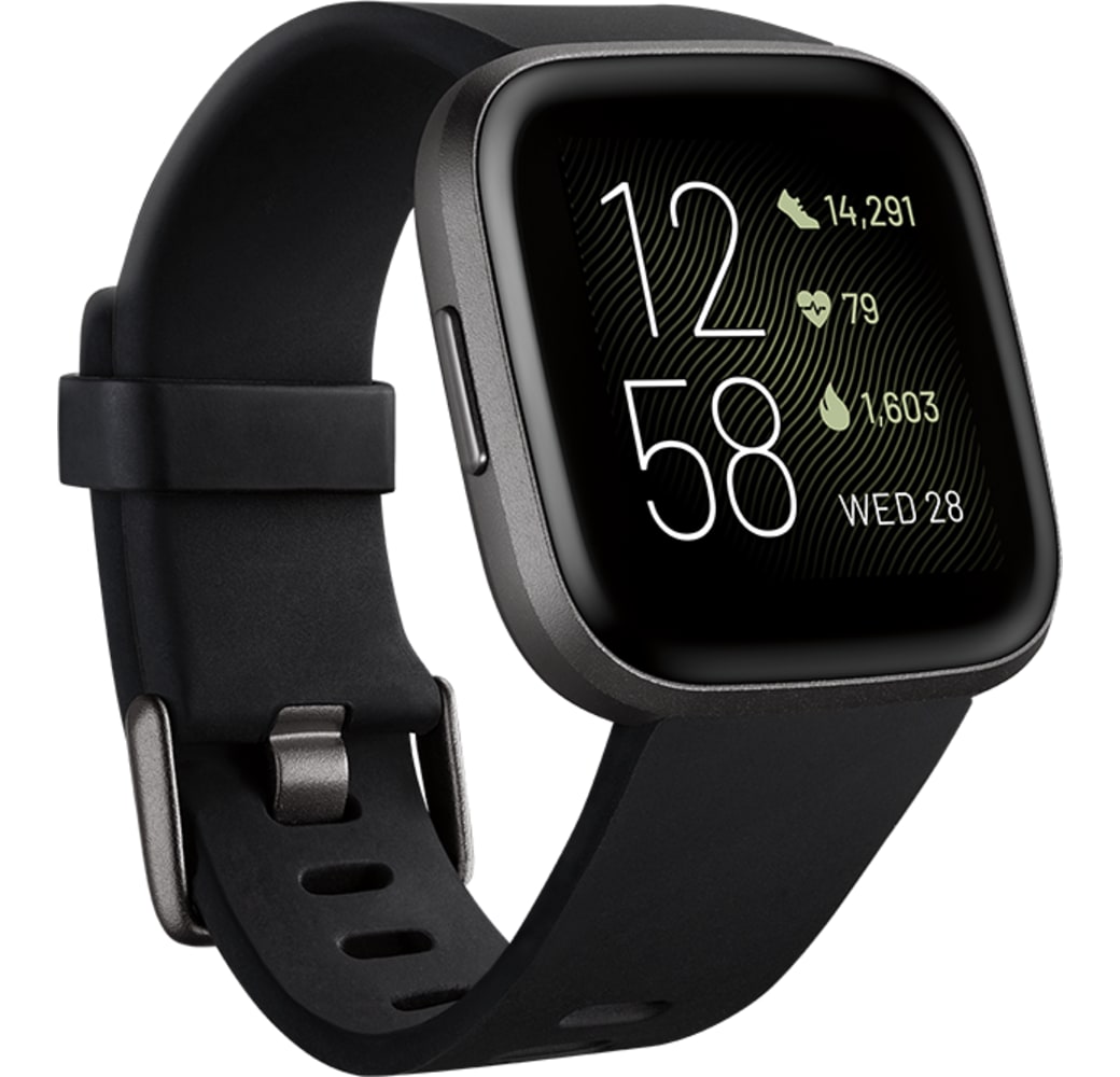 Schwarz Fitbit Vers 2 Smartwatch, Aluminium, 40 mm.1