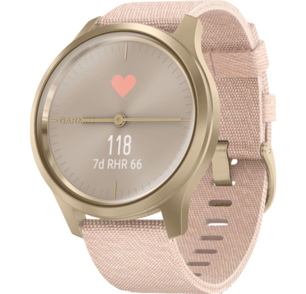 Blush Pink Garmin Vivomove -stijl smartwatch, Aluminium behuizing, 42 mm.2