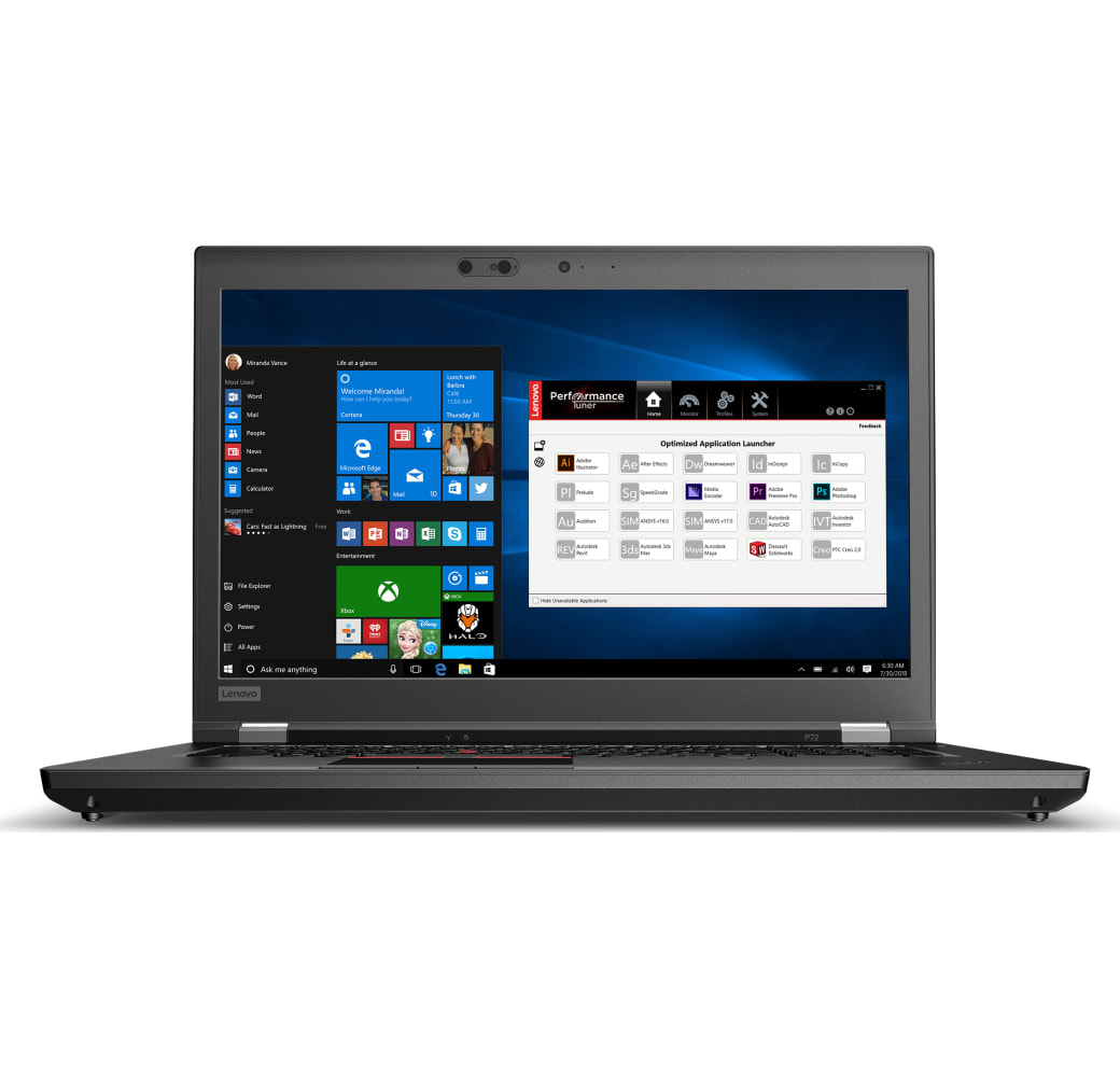 Black Lenovo ThinkPad P72.1