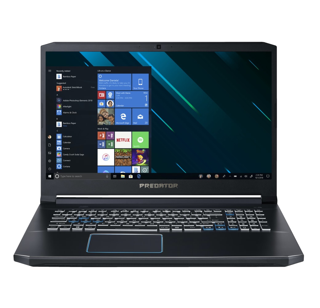 Black / Blue Acer Predator Helios 300 PH317-53 Gaming Laptop - Intel® Core™ i7-9750H - 16GB - 1TB SSD - NVIDIA® GeForce® RTX™ 2070.1