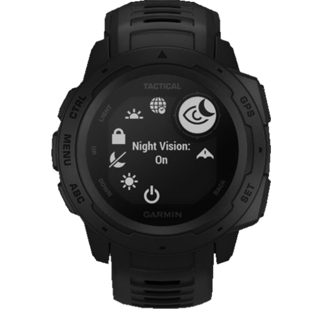 Zwart Garmin Instinct- Tactical Edition smartwatch, vezelversterkt polymeer, 45 mm.4