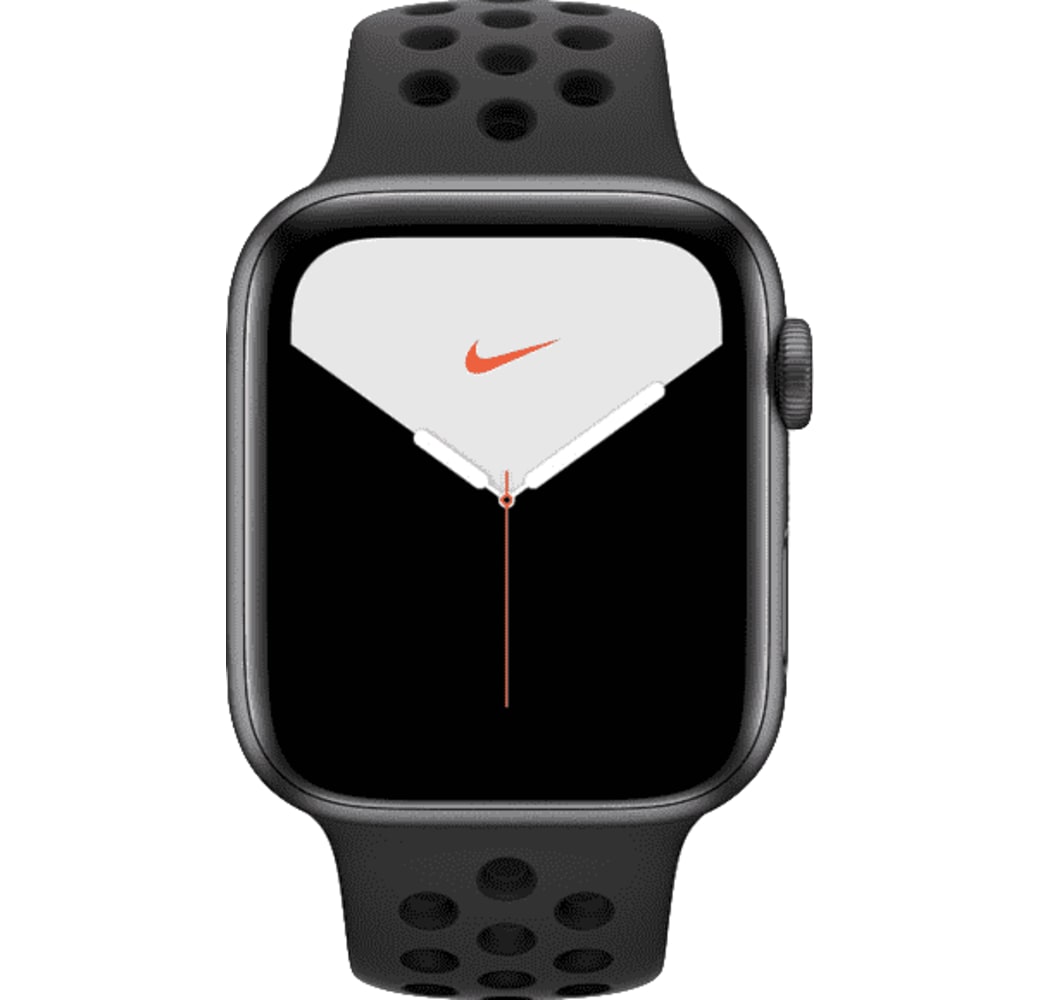 Anthrazit / Schwarz Apple Smartwatch Apple Watch Nike Serie 5 GPS, Space Grau Aluminium-Gehäuse mit Sportarmband, 44 mm Aluminium-Gehäuse, Sportarmband.1