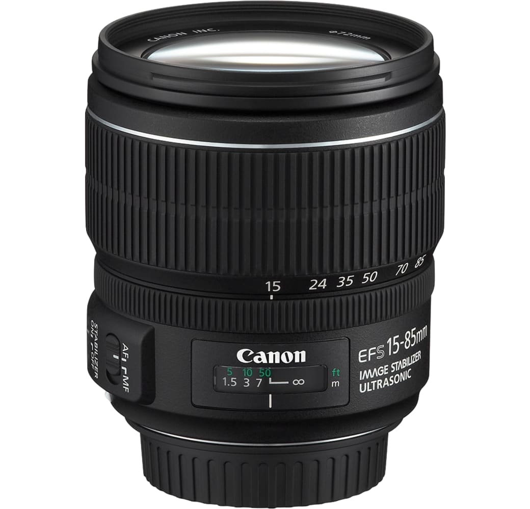 Zwart Canon EF-S 15-85/3.5-5.6 IS USM Lens.1