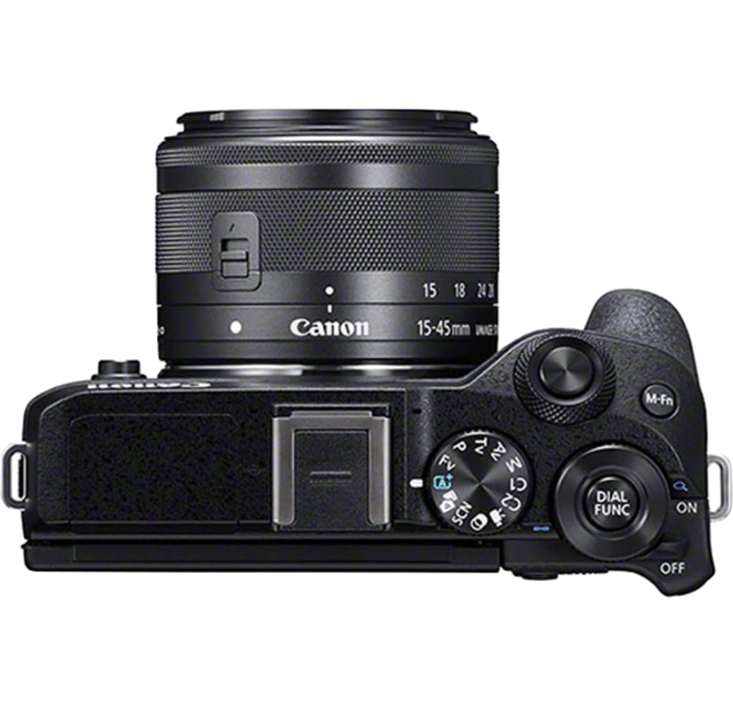 Schwarz Canon EOS M6 Mark II + EF-M 15 - 45mm.3