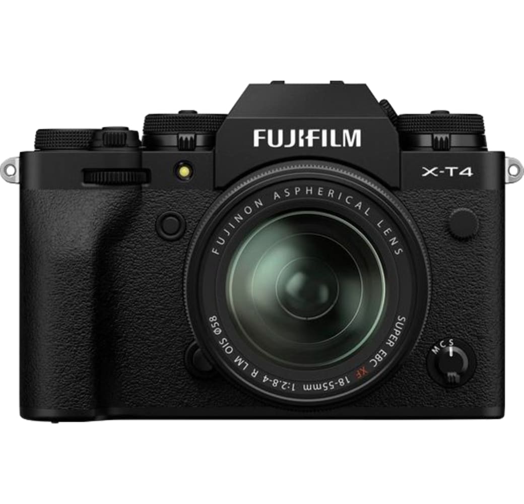 Zwart Fujifilm X-T4 Systeemcamera, met lens XF 18-55mm f/2.8-4 R LM OIS.2