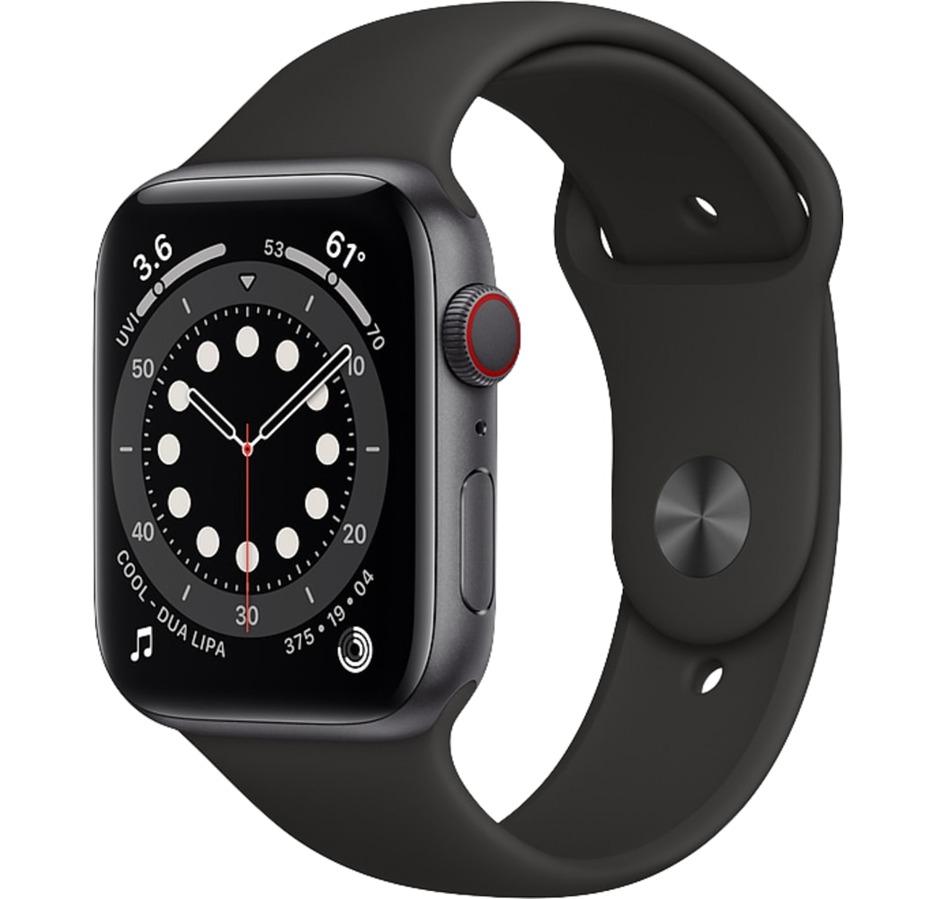 Zwart Apple Watch Series 6 GPS + mobiel, Aluminium behuizing, 40 mm.1