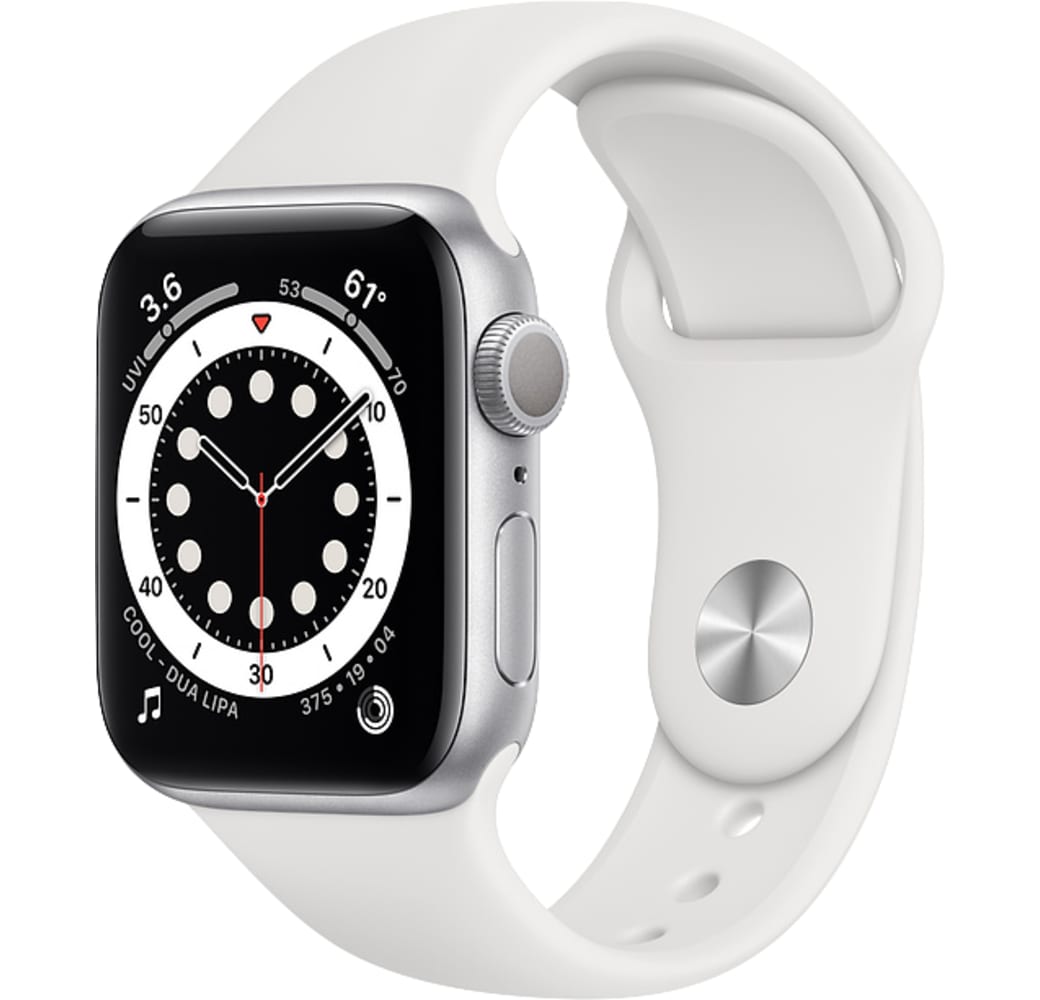 Wit Apple Watch Series 6 GPS, Aluminium behuizing, 44 mm.1