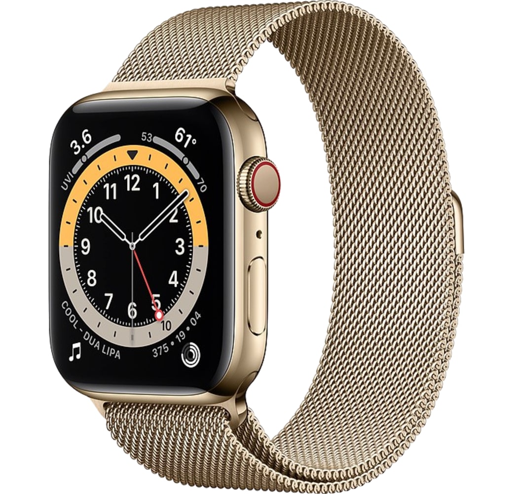 Goud Apple Watch Series 6 GPS + Cellular, roestvrijstalen kast, 40 mm.1