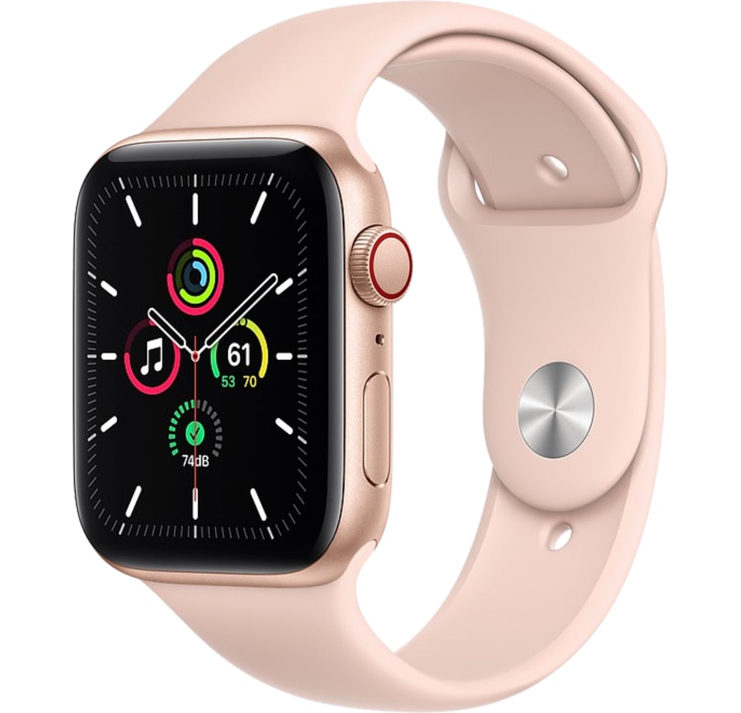 Zand roze Apple Watch SE GPS + mobiel, Aluminium behuizing, 40 mm.1