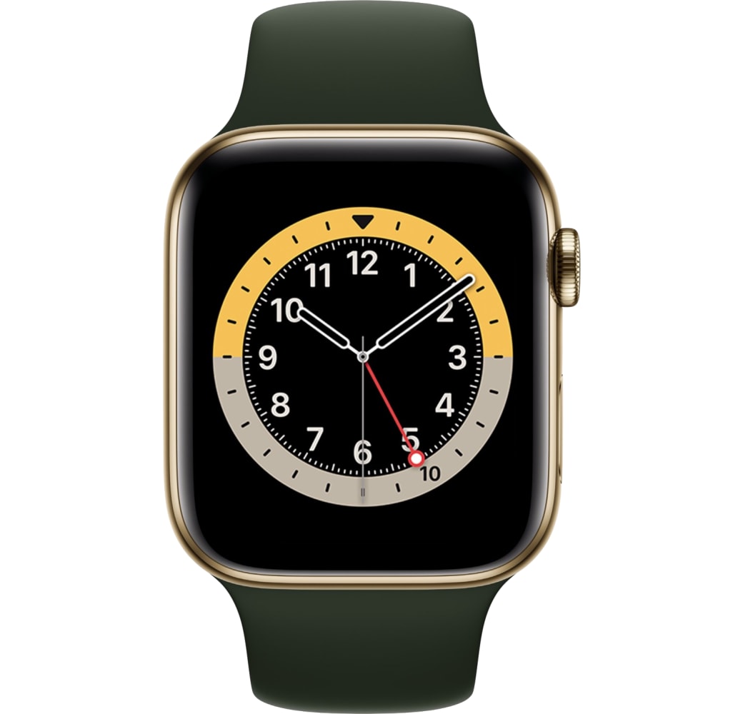 Zypern grün Apple Watch Serie 6 GPS + Cellular, Edelstahlgehäuse, 44 mm.2