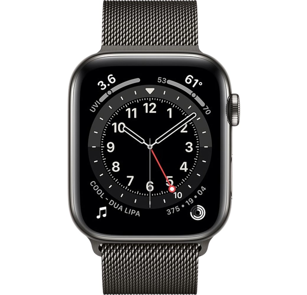 Grafiet Apple Watch Series 6 GPS + mobiel, roestvrijstalen behuizing, 40 mm.2