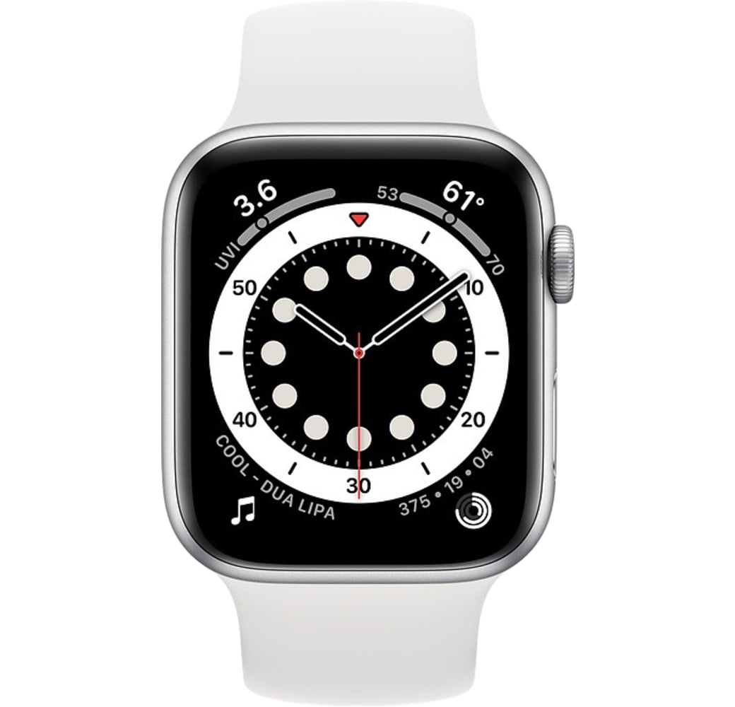 Wit Apple Watch Series 6 GPS + mobiel, Aluminium behuizing, 44 mm.2