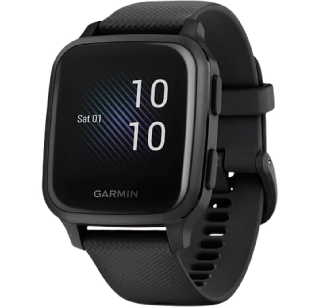 Black Garmin Venu Sq Music Smartwatch, Fiber reinforced polymer case, 40mm.1