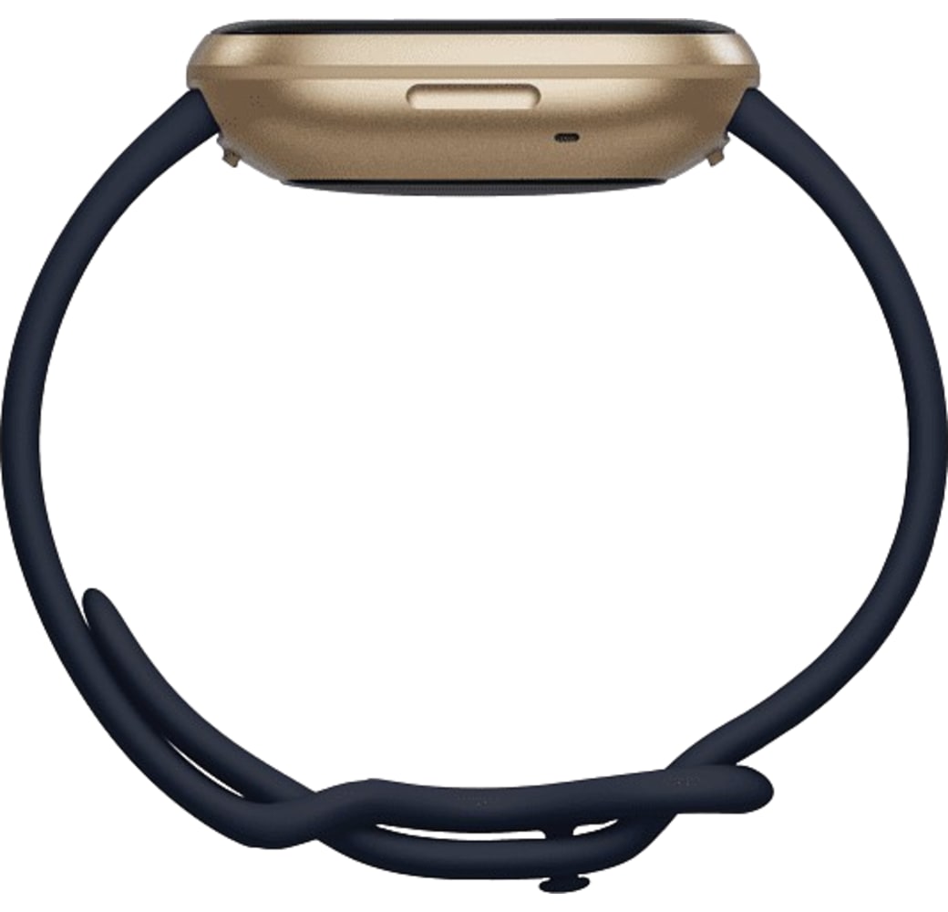 Midnight & Soft gold Fitbit Versa 3 Smartwatch, correa de aluminio, 41 mm.3