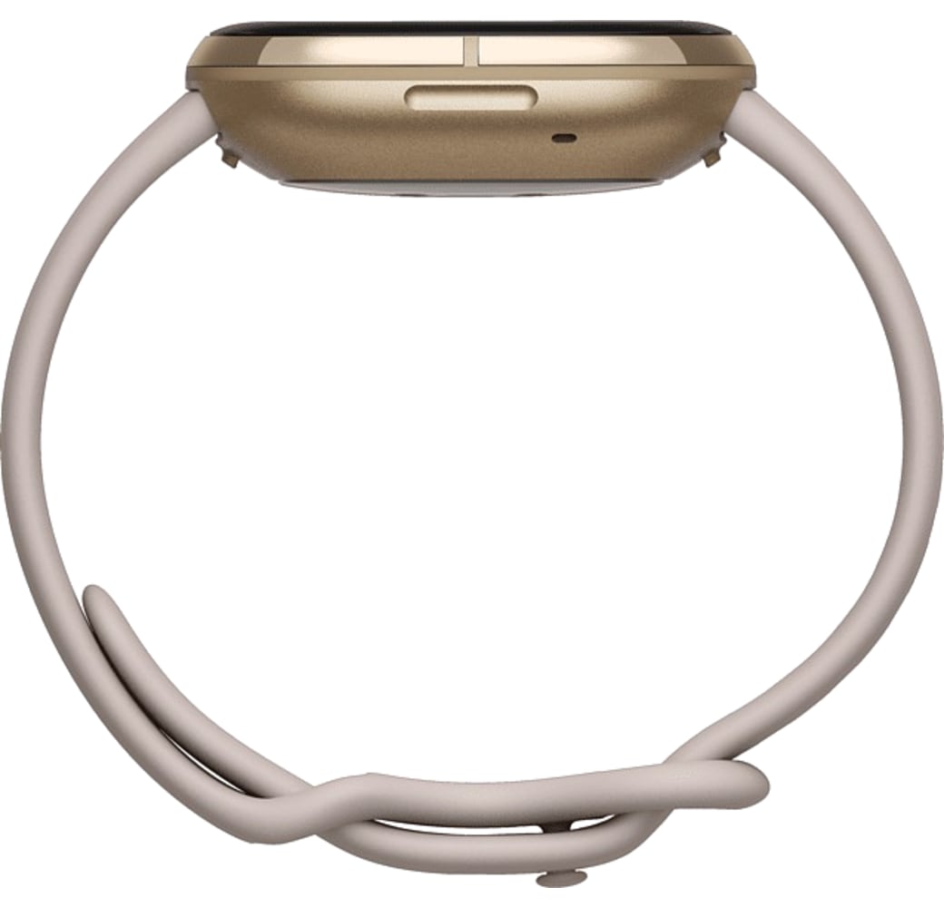 Blanco Fitbit Sense Smartwatch, correa de acero inoxidable, 41 mm.3