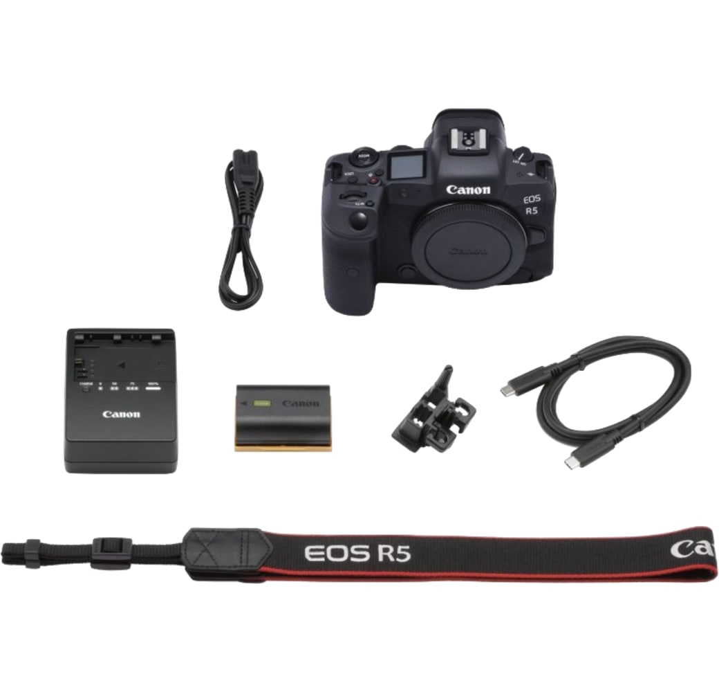 Zwart Canon EOS R5 Systeemcamera boby.3