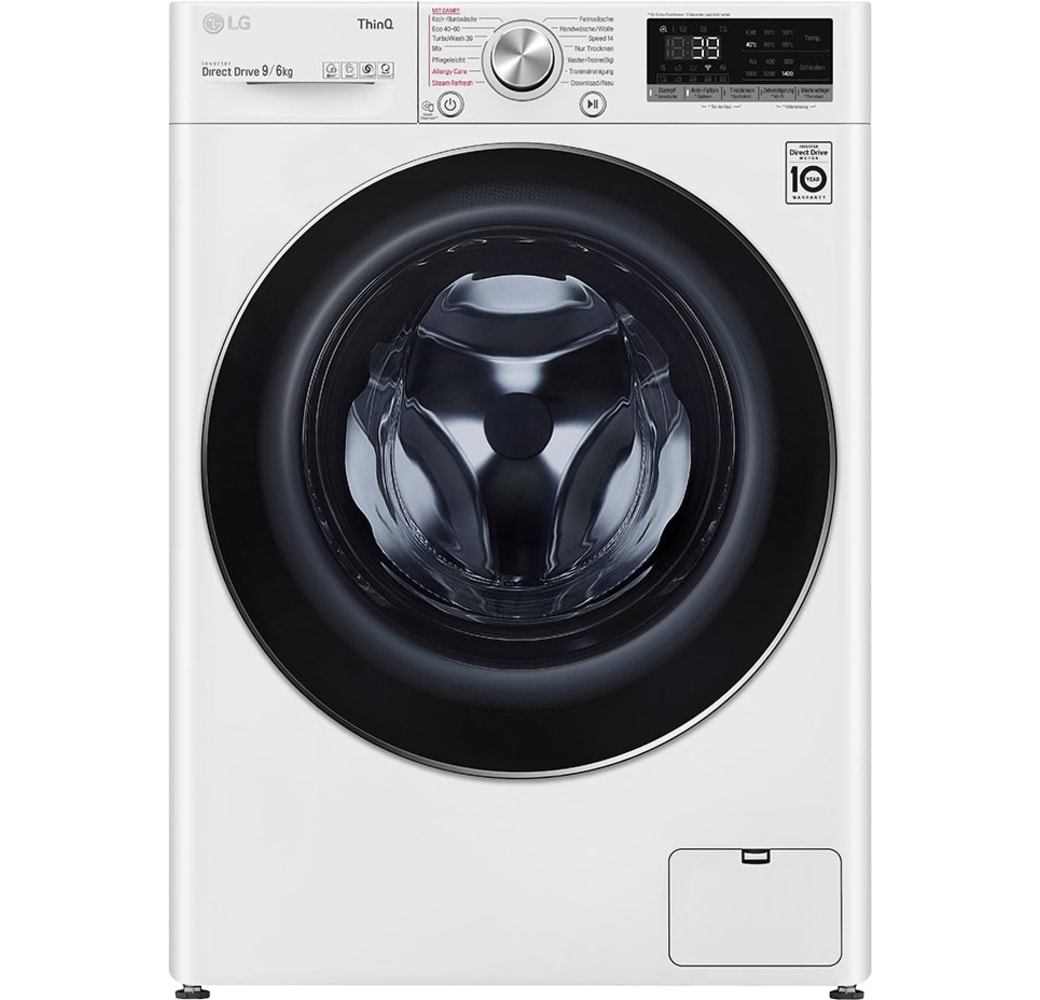 White LG Washer Dryer Combo V7WD96H1A.1