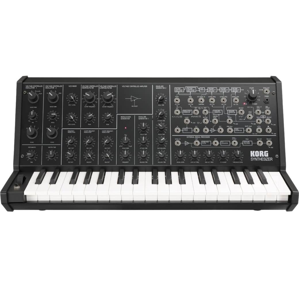 Zwart Korg MS-20 mini Monofone Analoge Synthesizer.1