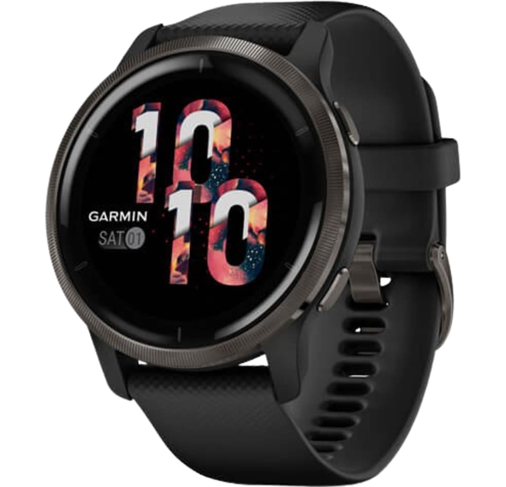 Negro / Gris pizarra Garmin Venu 2 Smartwatch, correa de polímero reforzado con fibra, 45 mm.1