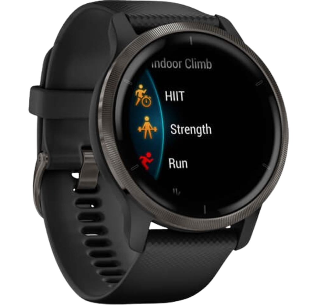 Schwarz / Schiefergrau Garmin Venu 2 Smartwatch, faserverstärktes Polymergehäuse, 45 mm.3