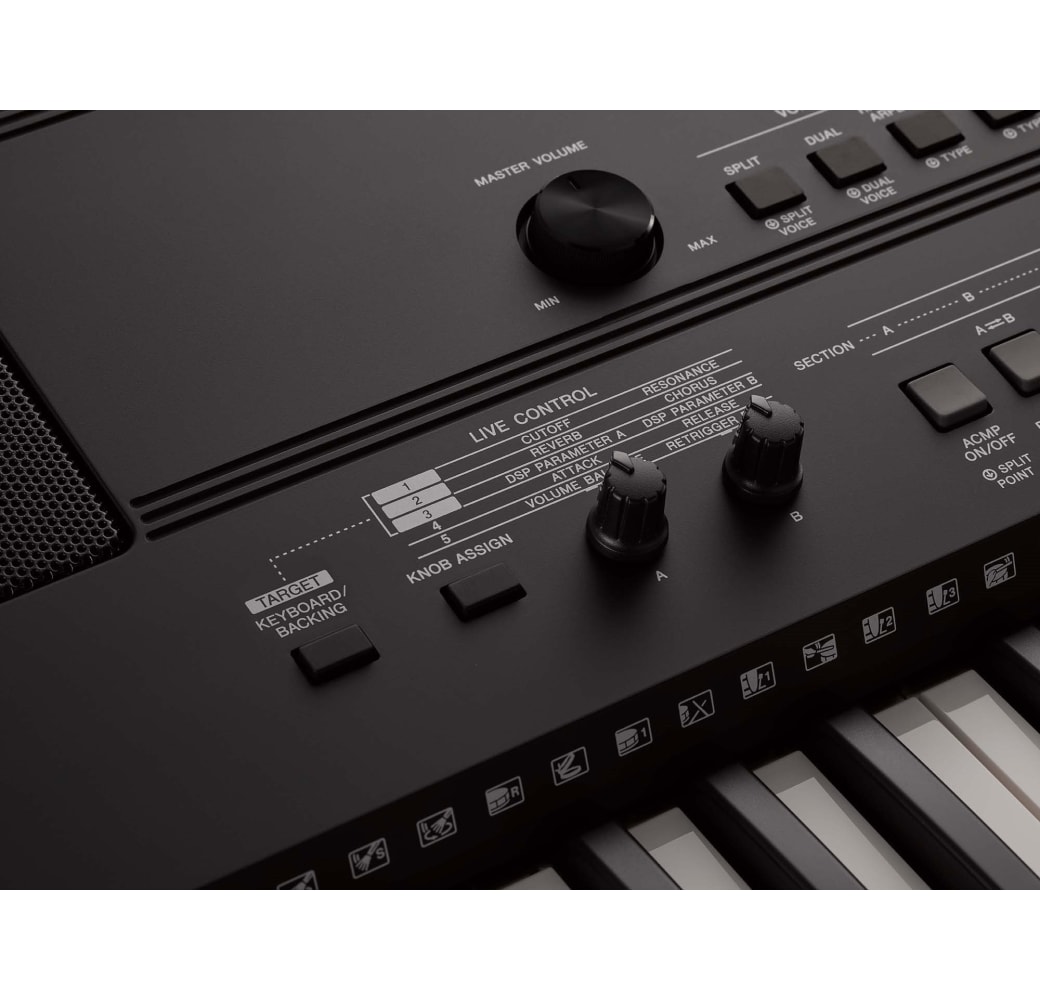 Schwarz Yamaha PSR-EW410 Tragbares Keyboard mit 76 Tasten.5
