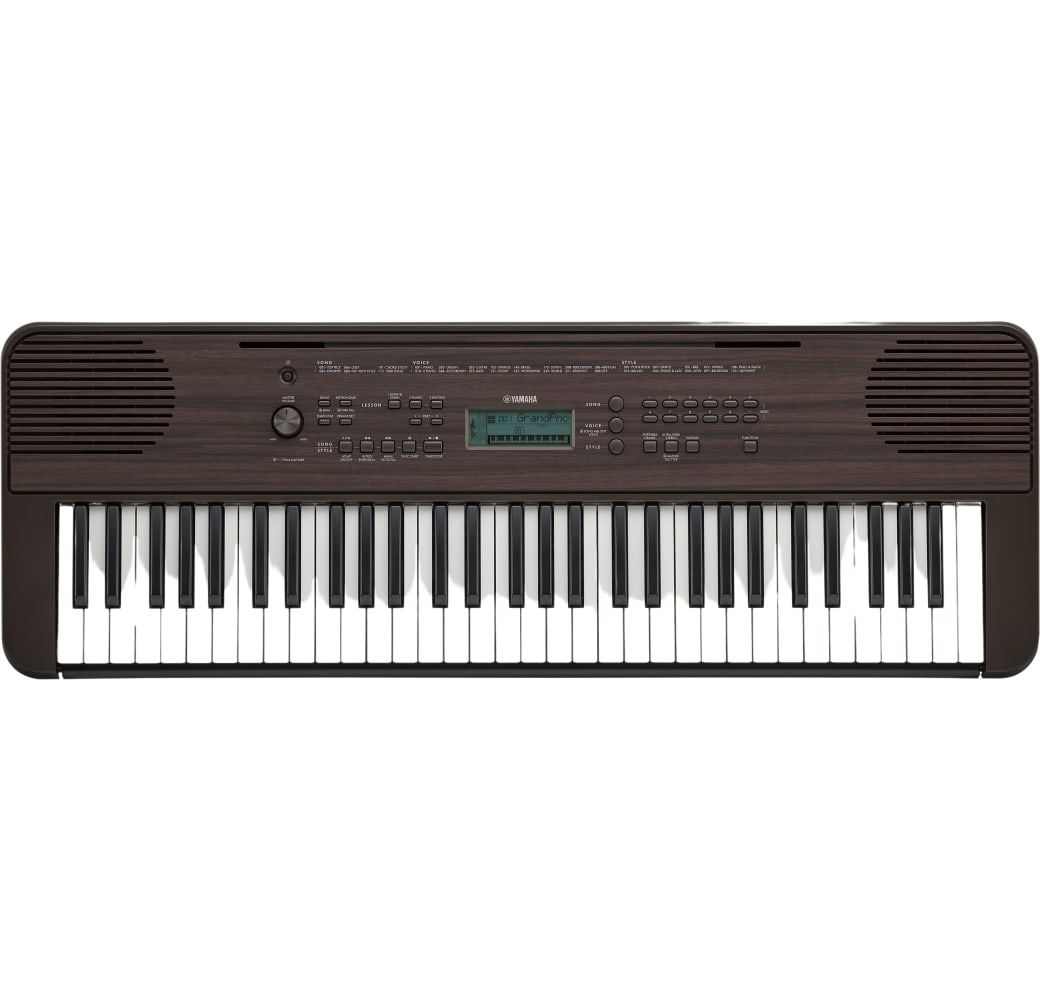 Dark Walnut Yamaha PSR-E360 61-Key Portable Keyboard.1