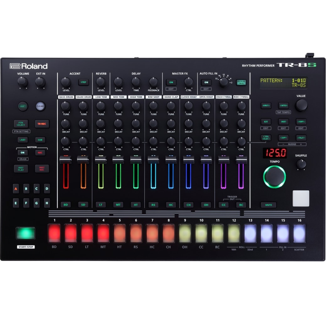 Negro Máquina de batería Roland TR-8S.1